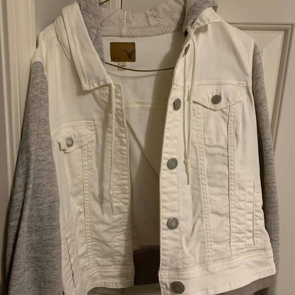 White & Grey Jean Jacket